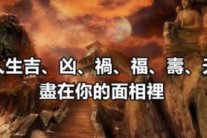 人生吉、凶、禍、福、壽、夭，盡在你的面相裡