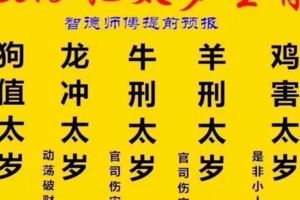 「不可不知的禁忌」：犯太歲、刑太歲、害太歲，有什麼危害？