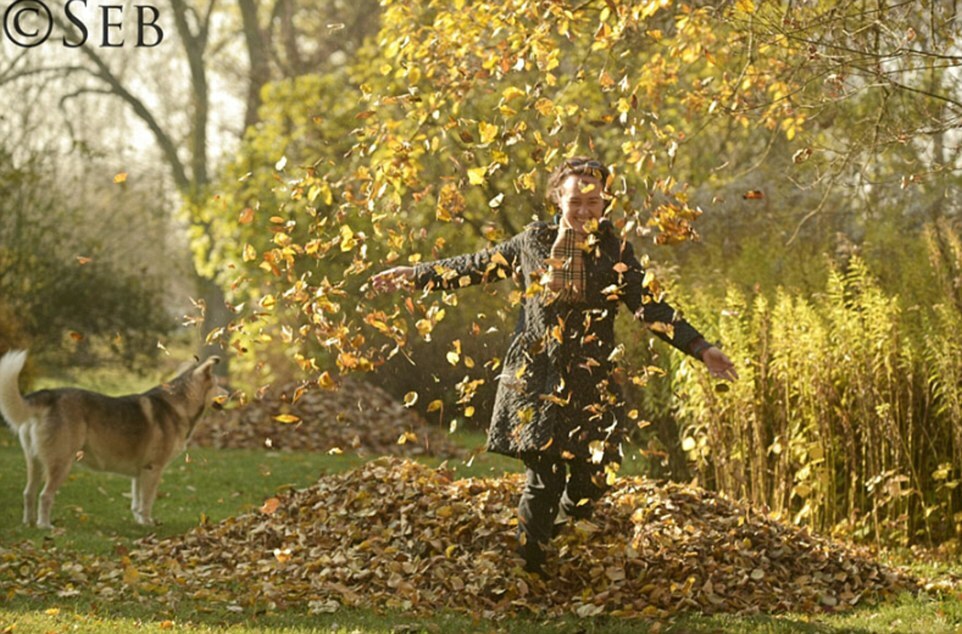 Over the space of four months, as autumn turned to winter, the father-daughter duo took their cameras - both set to automatic - and captured shots outside. Pictured, Mr Luczywo's photo