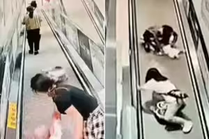 她超市放玩具車在手扶梯滑行　母女遭撞飛！女嬰兩度吐血