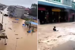 中國驚現「洪水吞村」!滅頂恐怖畫面曝 中國驚現「洪水吞村」!滅頂恐怖畫面曝