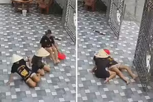 把積水當滑水道　女童重摔下場慘了