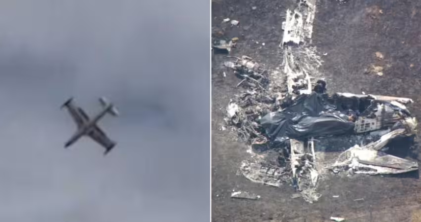 影／才起飛…機師「微笑揮手」下秒墜毀爆炸！機上無生還者