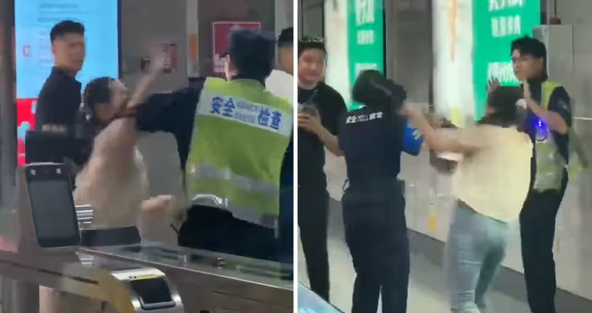 用包包狂毆工作人員　女乘客下場慘了