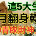 10月翻身轉運，福神青睞財神上門，5大生肖生活步步高升！