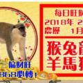 今天2月18日,每日旺財提示：猴兔龍蛇，羊馬狗虎。大年初三偏財旺！留言21868必轉！