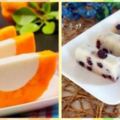 木瓜椰奶凍+藍莓奶香糯米年糕