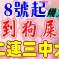 6月6、7、8號開始，八大生肖踩到狗屎運，橫財大發，接二連三中大獎