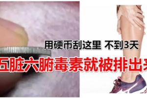 用硬幣刮這裡不到3天五髒六腑毒素就被排出來