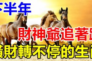 下半年財神爺追著跑，橫財轉不停的三大生肖！