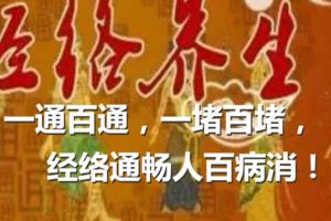 一通百通，一堵百堵，經絡通暢人百病消！