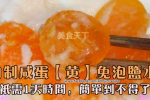 只需24小時，快速自製鹹蛋黃！！簡單到不得了！！