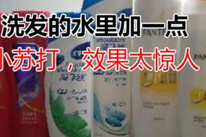 洗發的水裡加一點小蘇打，效果太驚人！