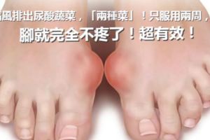 痛風排出尿酸最好的蔬菜，竟是這「兩種」！只服用兩周，腳就完全不疼了！超有效！