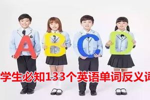 小學生必知133個英語單詞反義詞！為了孩子收藏