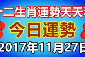 十二生肖運勢天天看，今日運勢：2017年11月27日