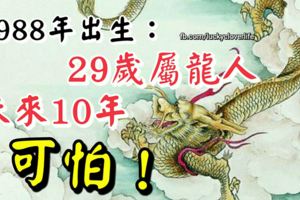 1988年出生：29歲屬龍人的的未來10年，可怕！