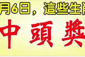 2月6日，這些生肖，中頭獎。有你嗎？