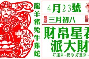 4月23日，財帛星君派大財，點開接財！