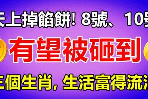 天上掉餡餅!8號、10號有望被砸到的三個生肖,生活富得流油!