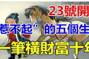 23開始，「最惹不起」的5個生肖，接住一筆橫財富十年！