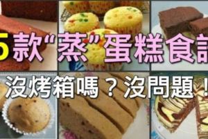 「15款蒸蛋糕食譜」沒烤箱也可以做蛋糕啦！！