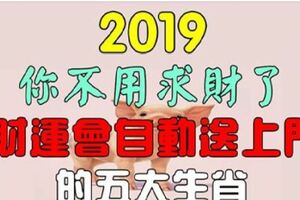 2019年財運自動送上門的5個生肖，你再也不用求財了