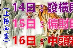 六大生肖運勢飄紅：5月14日發橫財，15日偏財旺，16日中頭彩