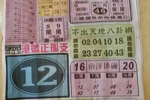 4/11  中國新聞報-六合彩參考