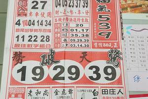 12/21-12/22  福氣539-今彩539參考