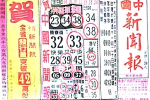 12/8  中國新聞報-六合彩參考