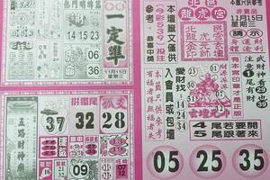 11/15-11/16  今彩一定準-今彩539參考