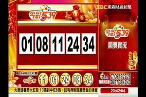 106年2月7日今彩539開獎號碼  