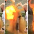 丹麥25歲未婚男子接受「肉桂粉灑全身」的傳統儀式，沒想到下一秒居然引爆當場火燒身！